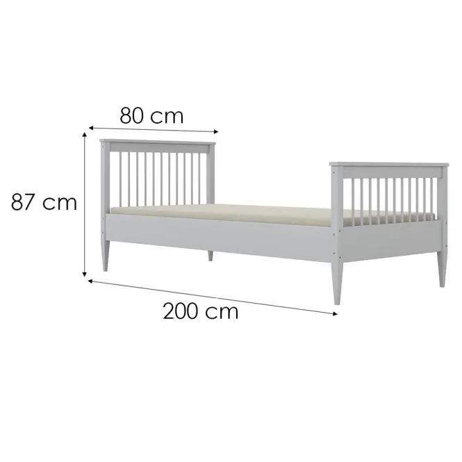 Ágy Emilia 80x200 fehér