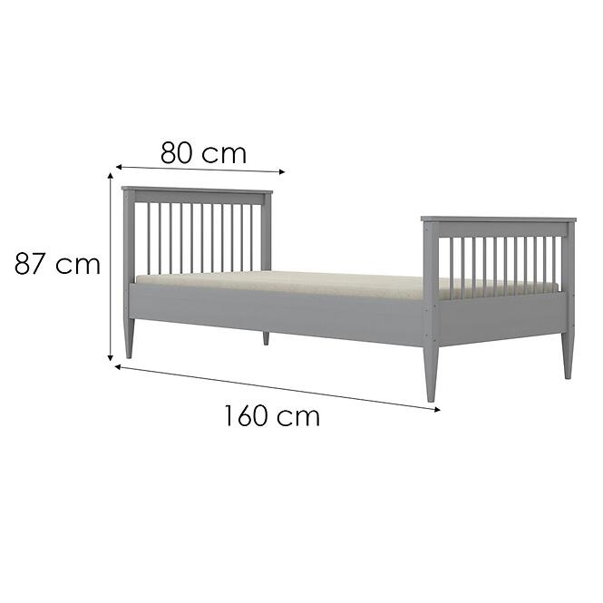 Ágy Emilia 80x160 szürke
