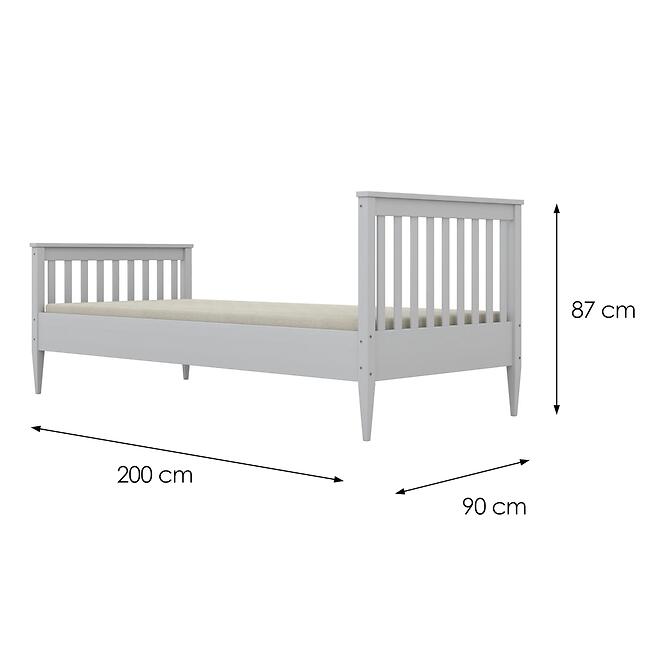 Ágy Ignaś 90x200 fehér