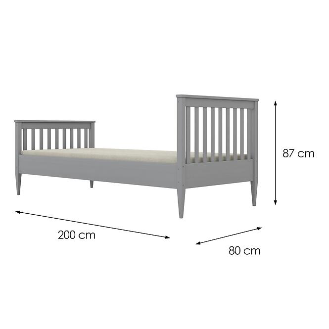 Ágy Ignaś 80x200 szürke