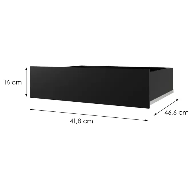Komplet Szuflad ( 2 Szt. )GŁ62 100 fekete
