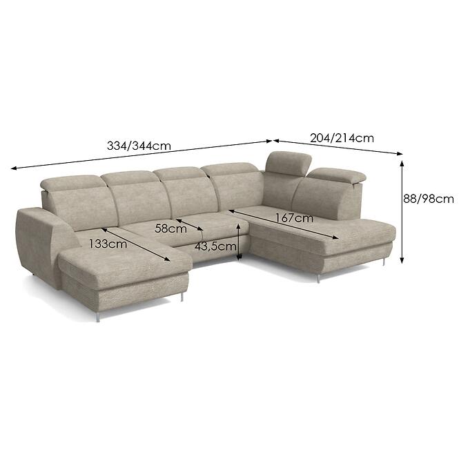 Sarokgarnitúra szett Fancy L Vibe 08,6
