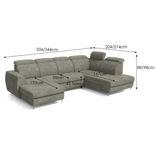 Sarokgarnitúra szett Fancy L Vibe 21,6