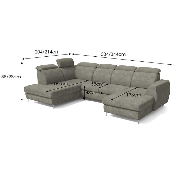 Sarokgarnitúra szett Fancy P Vibe 21,6