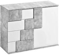 Komód Elstra I fehér/beton
