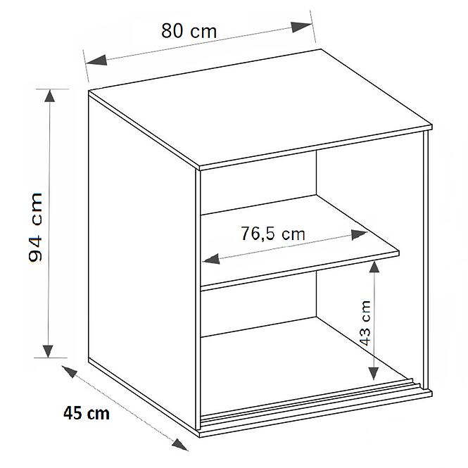 Komód Tanger 80 Tölgy Craft Arany