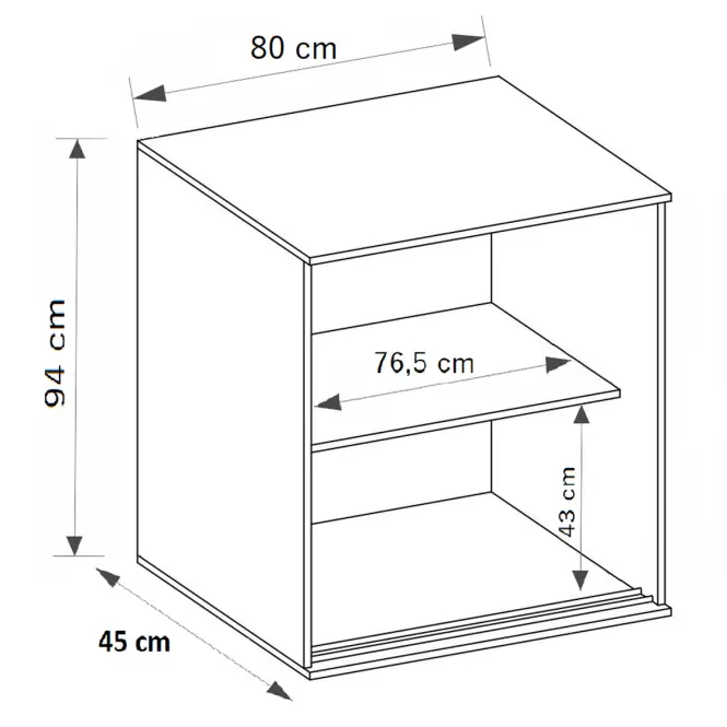 Komód Tanger 80 Tölgy Craft Arany,3