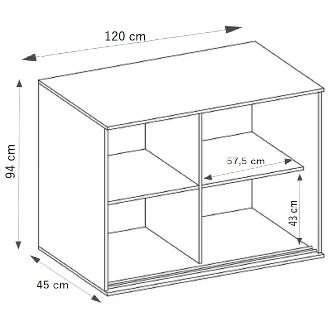 Komód Tanger 120 Sötét hamu,3