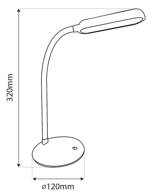 Asztali lámpa TR-088M LED USB WHITE LB1,3