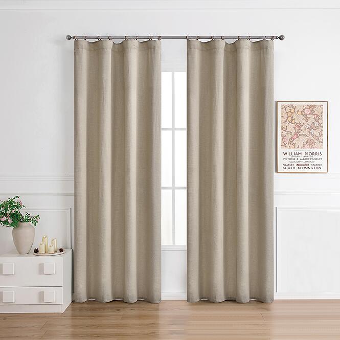 Függöny ráncoló szalagon NORI 008/165GSM 140x250 bézs
