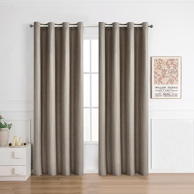 Függöny fémkarikával NORI 005/185GSM 140x250 barna