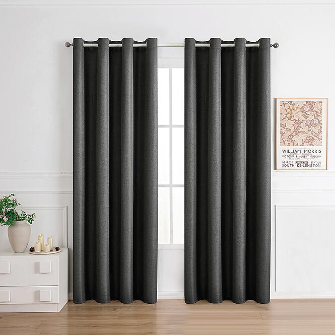 Függöny fémkarikával NORI 005/185GSM 140x250 szürke