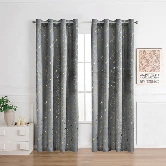 Függöny fémkarikával DONA 2504-15/210GSM 140x250 szürke