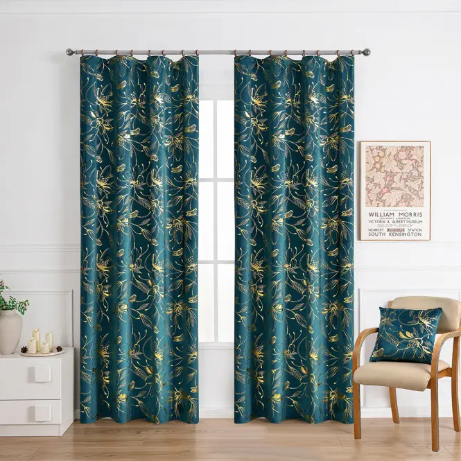 Függöny ráncoló szalagon INESS 2504-4/210GSM 140x250 türkiz