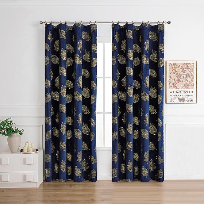 Függöny ráncoló szalagon MARMA 2504-2/210GSM 140x250 kék