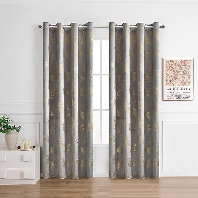 Függöny fémkarikával MARMA 2504-2/210GSM 140x250 szürke