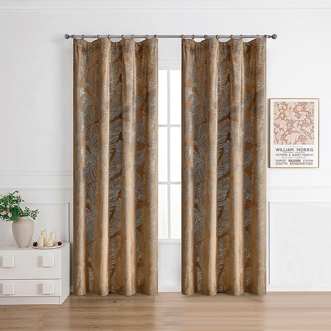 Függöny ráncoló szalagon MOLLY RQ-198/210GSM 140x250 barna