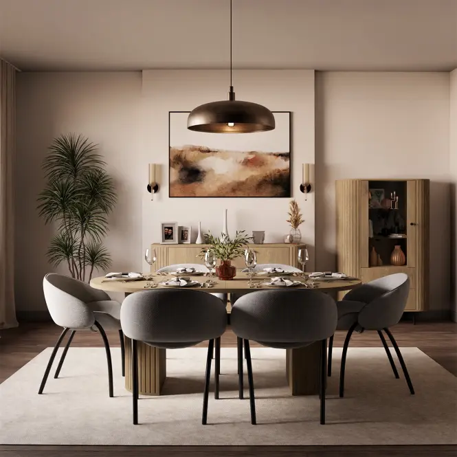 Összecsukható asztal Ovalio Tölgy Cremona