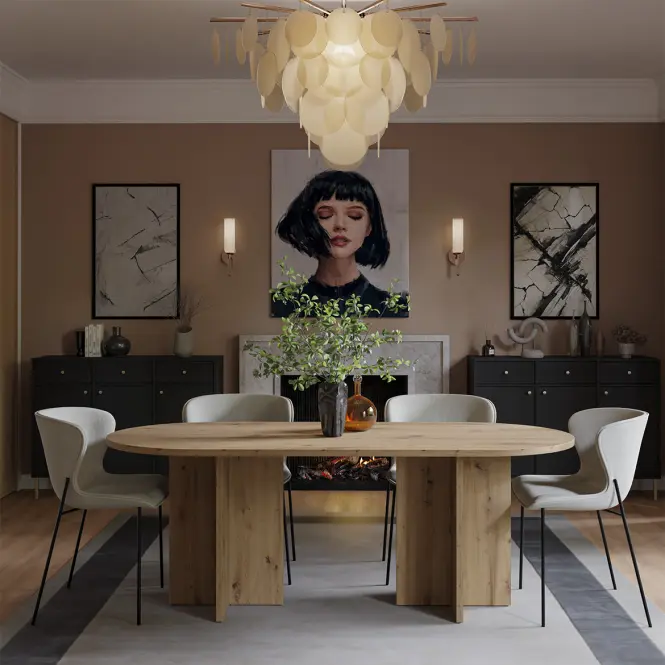 Asztal Loen 204x90 Tölgy Artisan