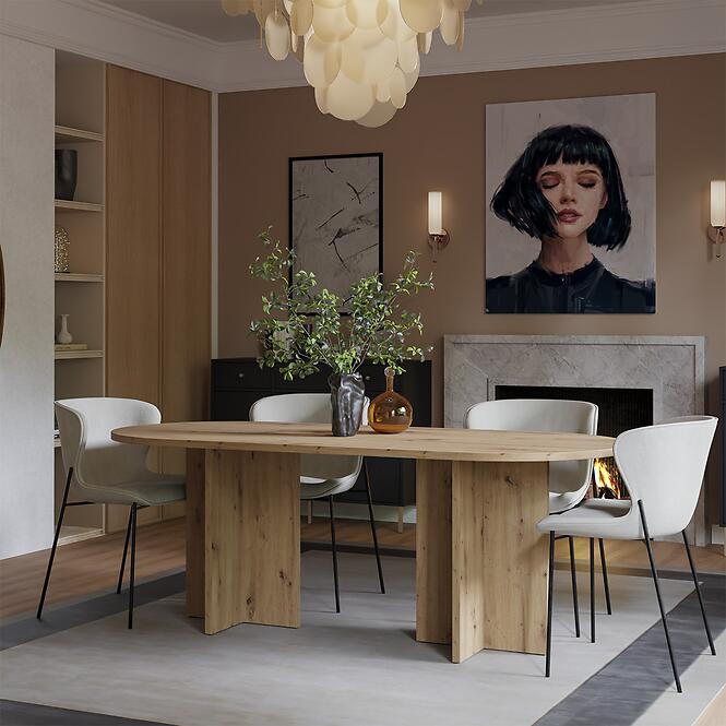 Asztal Loen 204x90 Tölgy Artisan