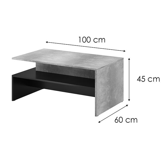 Dohányzóasztal Baros 99 Világos beton