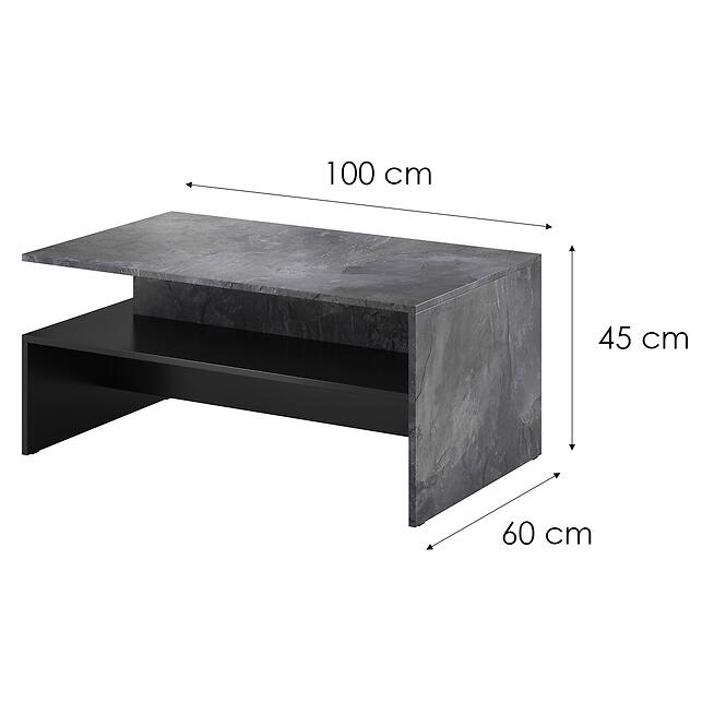 Dohányzóasztal Baros 99 Sötét beton,2