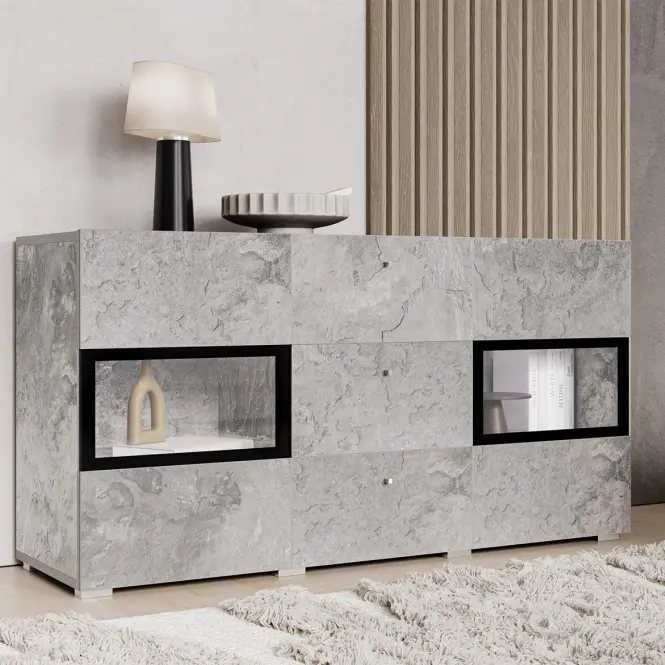 Komód Baros 26  2d3d Világos beton