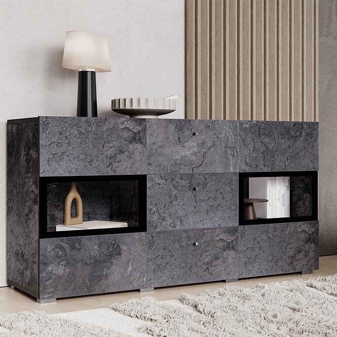 Komód Baros 26  2d3d Sötét beton