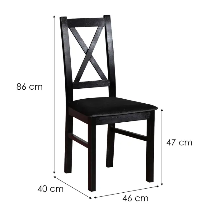 Étkezőgarnitúra Alia 1+6 Artisan/Fekete,4