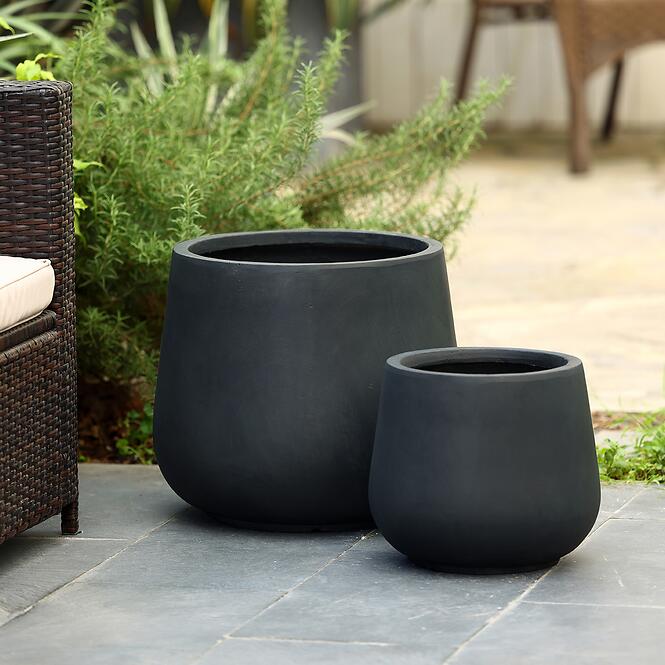 Virágcserép wxp1398ab-9 grafit 31x31x27