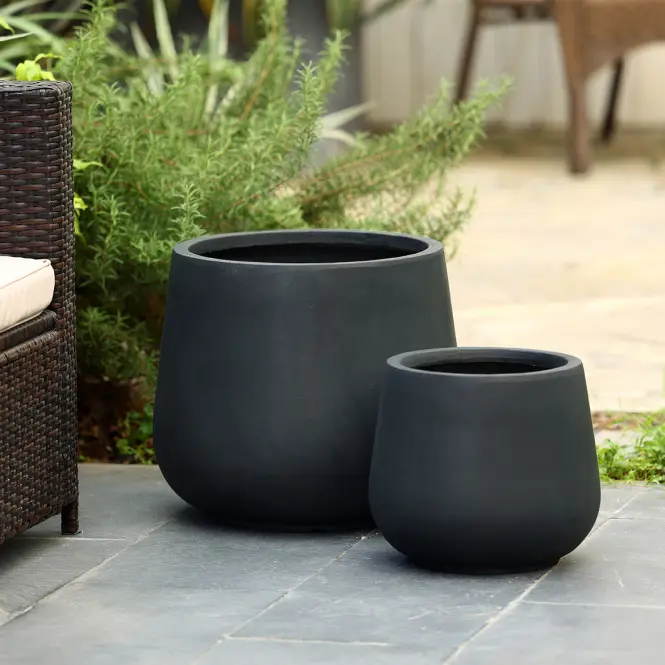 Virágcserép wxp1398ab-9 grafit 44,5x44,