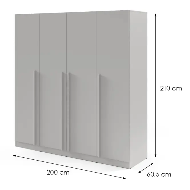 Szekrény Braga 1 platina szürke