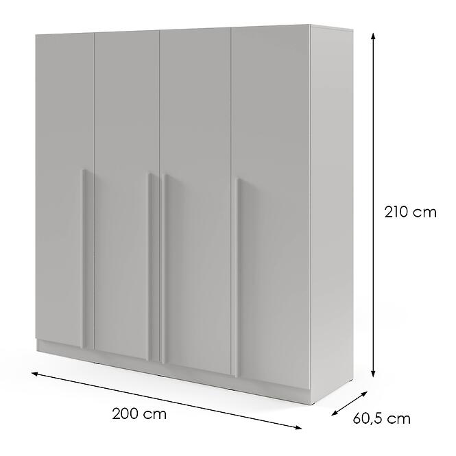 Szekrény Braga 1 platina szürke