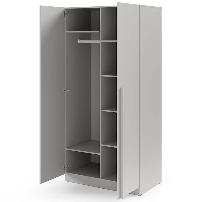 Szekrény Braga 3 (L/P) platina szürke
