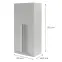 Szekrény Braga 3 (L/P) platina szürke,3
