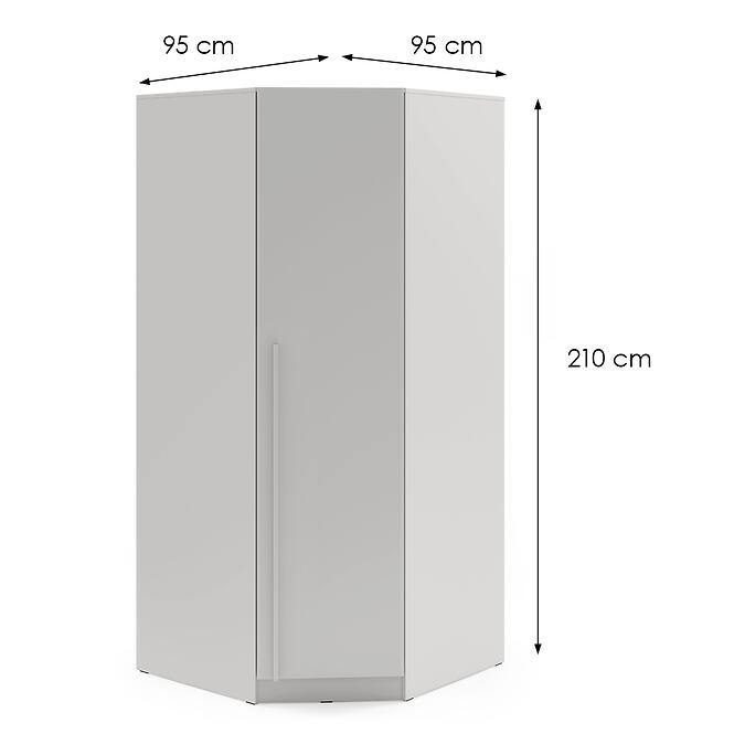 Szekrény Braga 4 (L/P) platina szürke