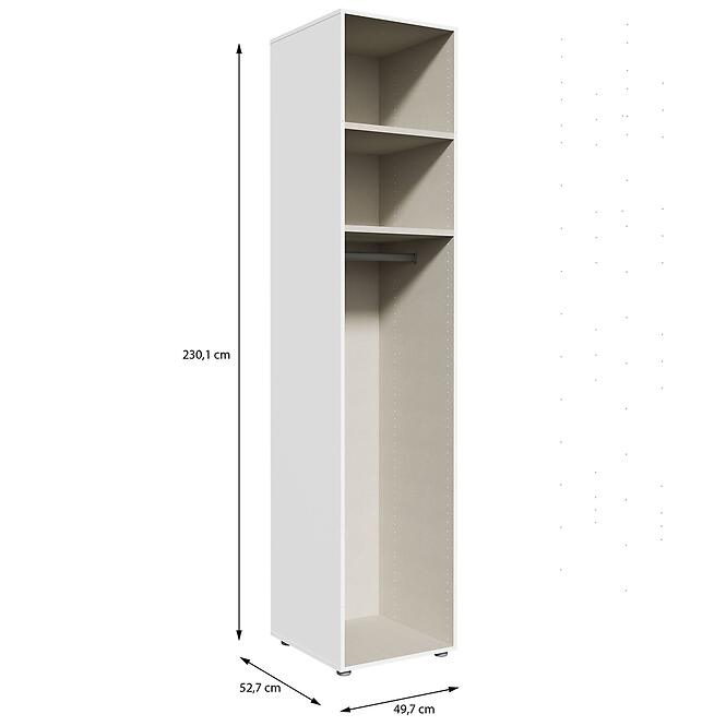 Szekrénytest Moduklix 49,7x230,1 fehér