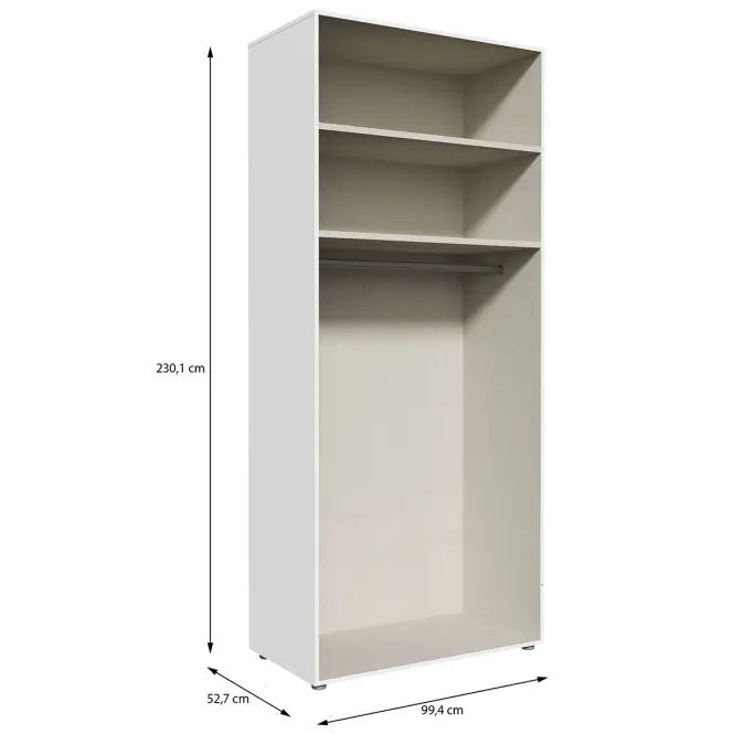 Szekrénytest Moduklix 99,4x230,1 fehér