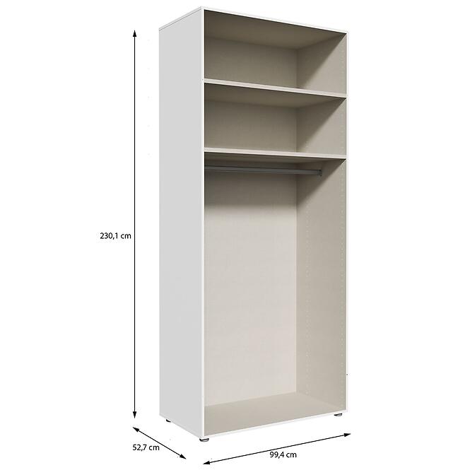 Szekrénytest Moduklix 99,4x230,1 fehér