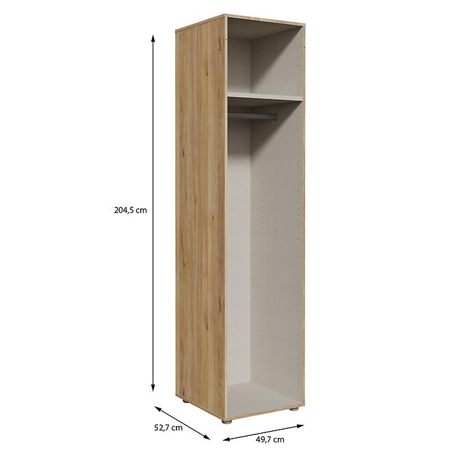 Szekrénytest Moduklix 49,7x204,5 Tölgy Mauvella,2