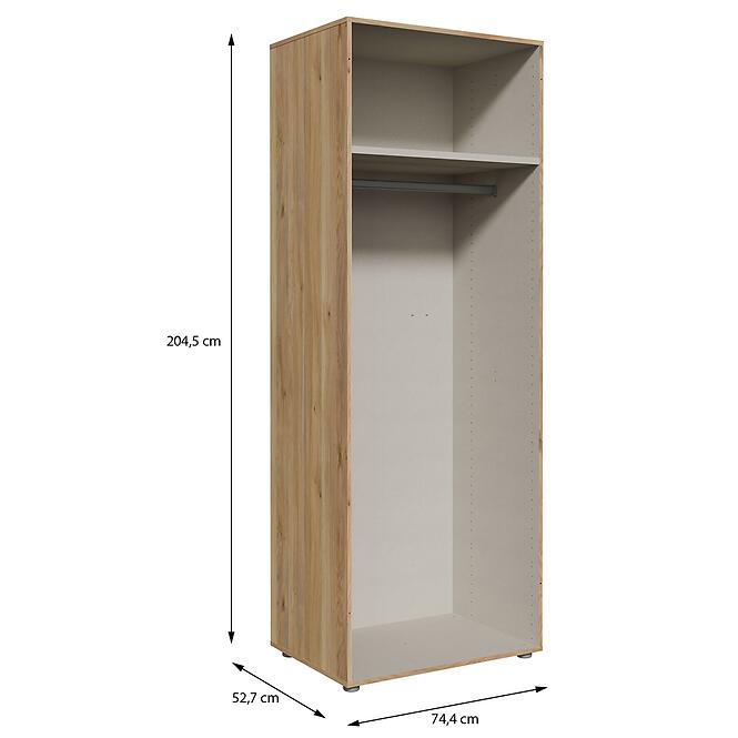 Szekrénytest Moduklix 74,4x204,5 Tölgy Mauvella,2