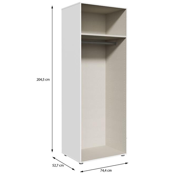 Szekrénytest Moduklix 49,7x204,5 fehér