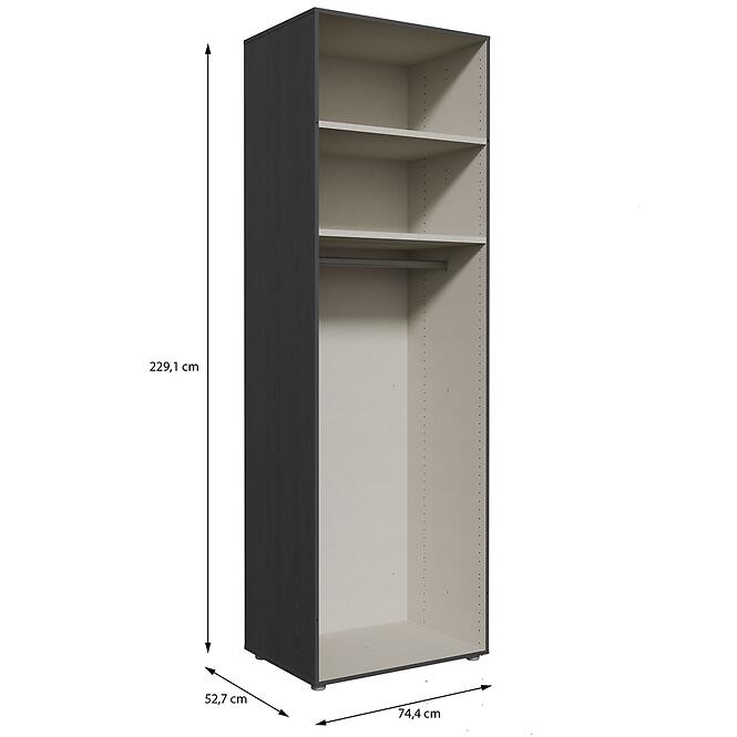 Szekrénytest Moduklix 74,4x230,1 Tölgy Cabezone
