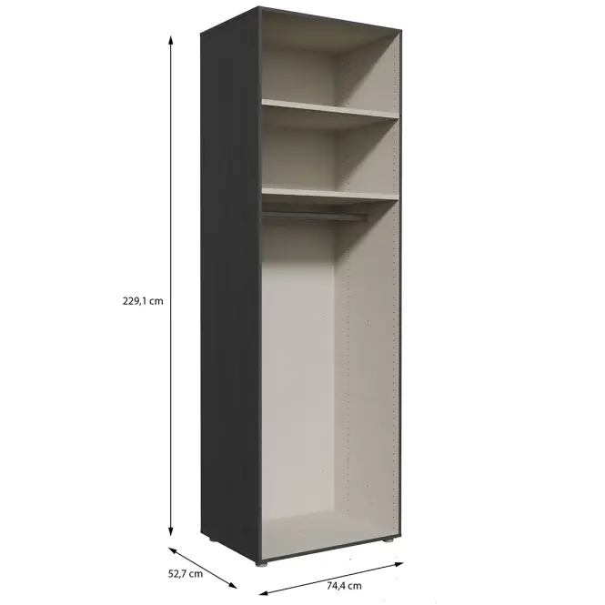 Szekrénytest Moduklix 74,4x230,1 Tölgy Cabezone,2