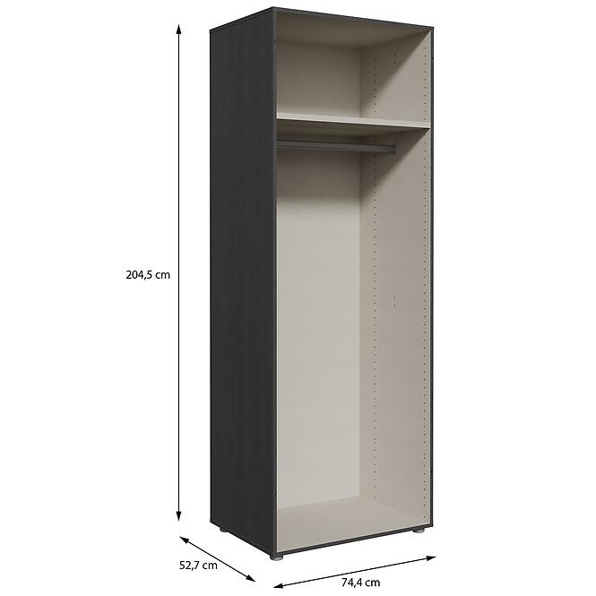 Szekrénytest Moduklix 74,4x204,5 Tölgy Cabezone