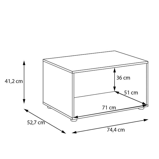 Szekrényállvány Moduklix 74,4 Tölgy Mouvella