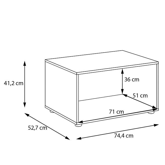 Szekrényállvány Moduklix 74,4 fehér