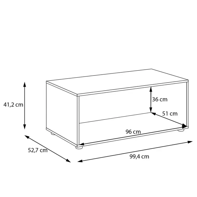 Szekrényállvány Moduklix 99,4 fehér