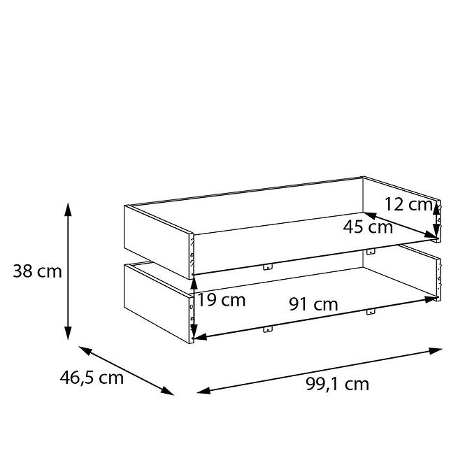 Fiókok 2 db Moduklix A hadtest hez 99,1 Homok