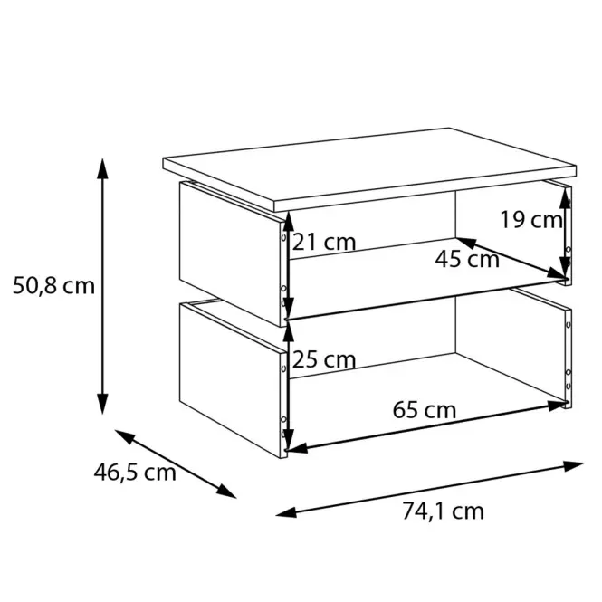 Fiókok 2 db Moduklix A hadtest hez 74,1 Homok